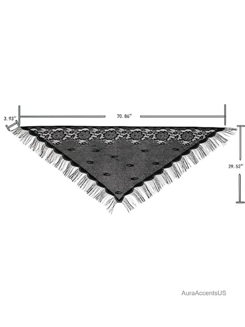 Women's Lightweight Tassel Triangle Shawl Wrap Pashmina 100% Polyester